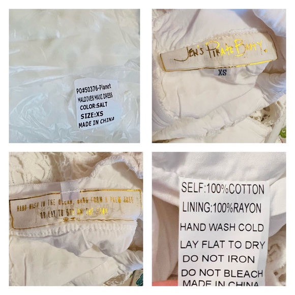 New! JEN’S PIRATE BOOTY Maldives Crochet Lace Maxi Dress - Picture 12 of 12